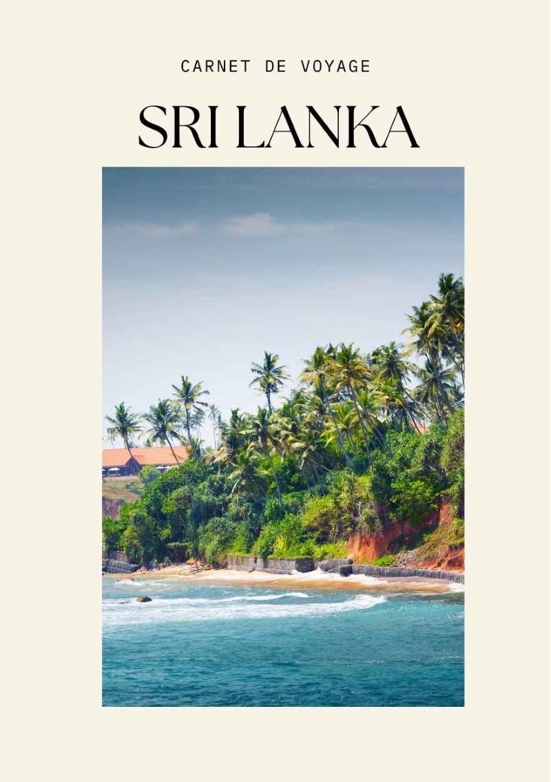 page de couverture carnet de voyage road trip sri lanka